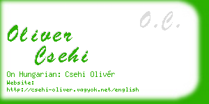 oliver csehi business card